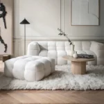 Reclining Designer White Sofas Comfortable Puff Elegant Modern Sofa Bedrooms Nordic Desinger Divano Letto Living Room Furniture