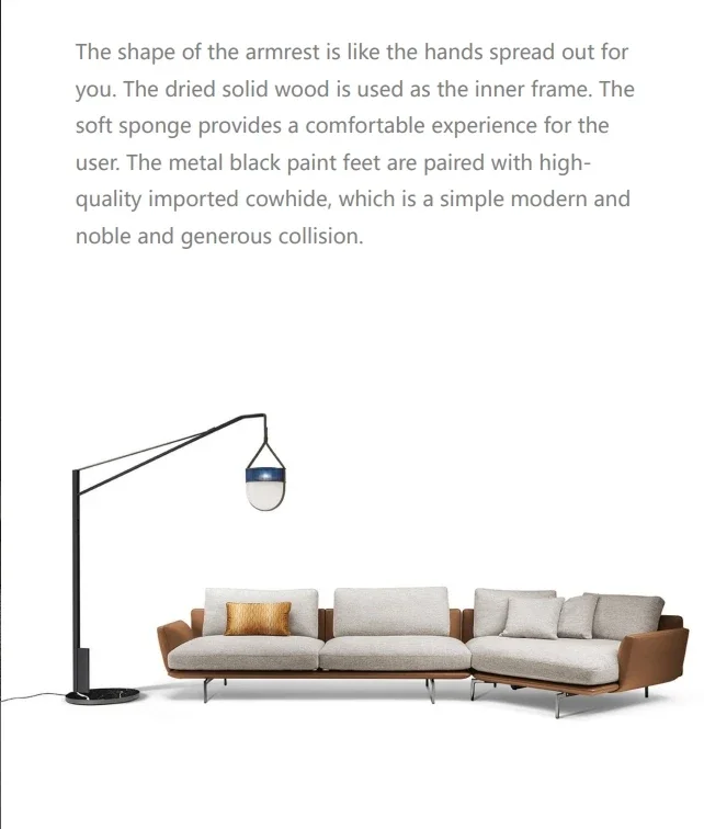 Modern Design Microfiber Fabric Corner Couch Sofa L Shape Design Modern Sofa Set Furniture Used Office Sofa - 图片 4