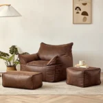 Beanbag Lazy Sofa Household Modern Morrocco Retro Style Home Single Lazy Sofa Living Room Balcony Single Simple Leisure Chairs