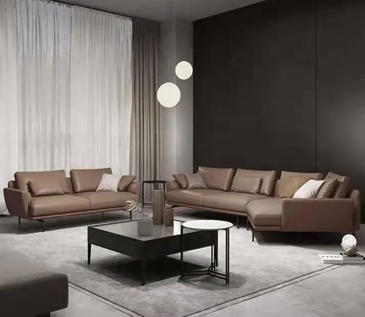 Modern Design Microfiber Fabric Corner Couch Sofa L Shape Design Modern Sofa Set Furniture Used Office Sofa - 图片 3