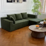 Modern Simple Fabric Sofa Square Sofa Small Living Room Sofa Simple Fabric Sofa