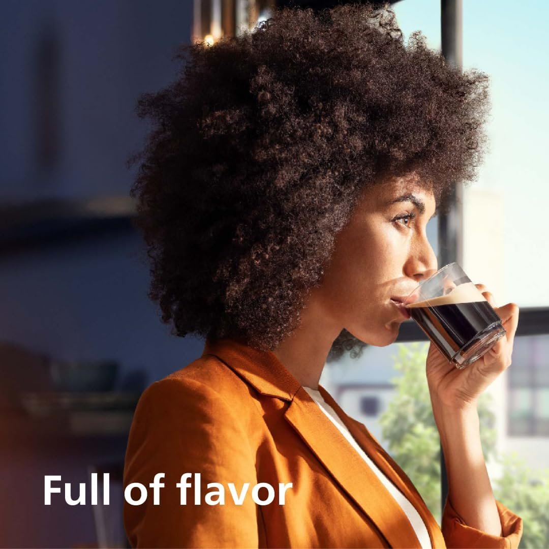 Philips 4400 Series Fully Automatic Espresso Machine – 12 Hot & Iced Coffees. Quick-to-Clean LatteGo Milk System. SilentBrew. QuickStart. Ceramic Grinder. Black Chrome (EP4444/90) - 图片 4