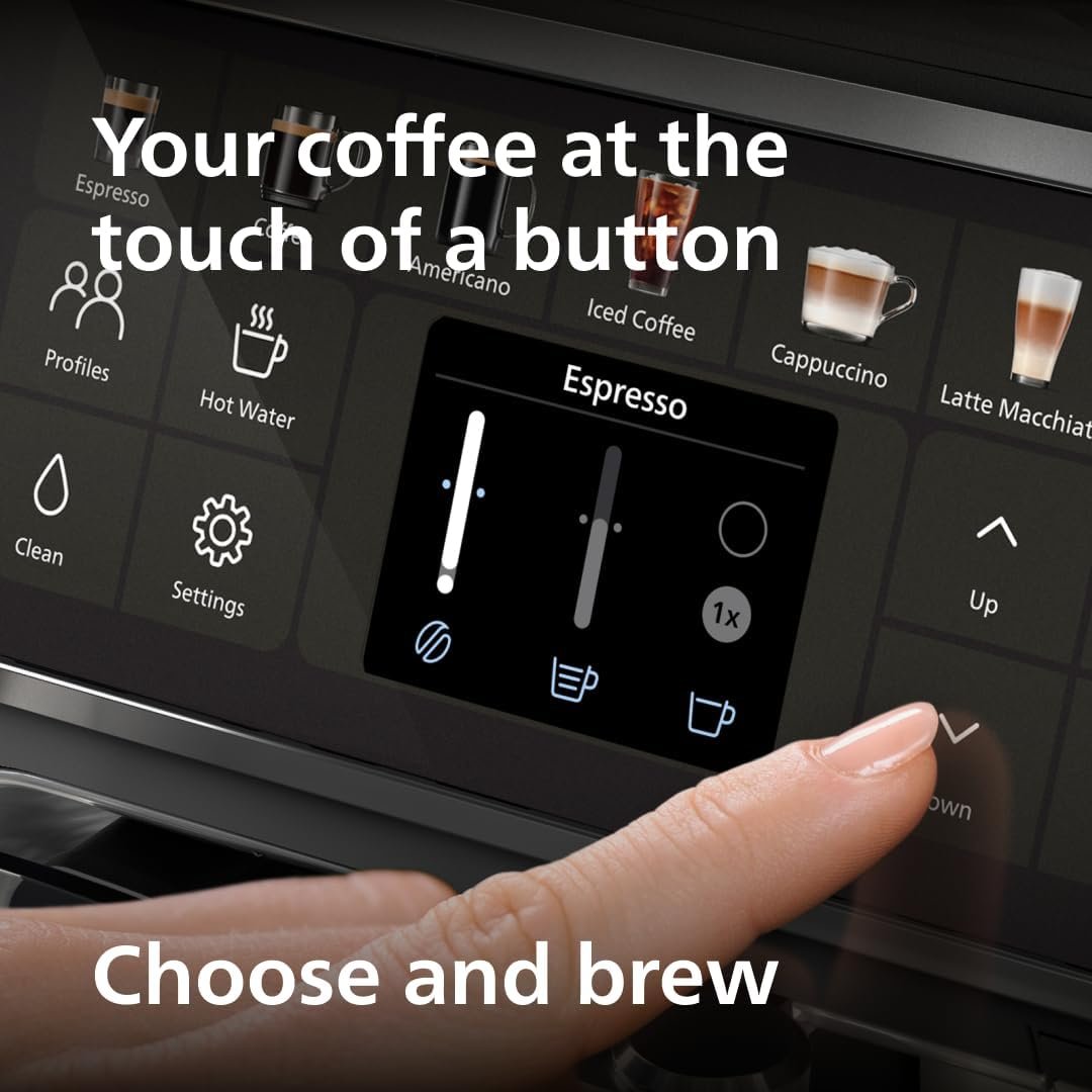 Philips 4400 Series Fully Automatic Espresso Machine – 12 Hot & Iced Coffees. Quick-to-Clean LatteGo Milk System. SilentBrew. QuickStart. Ceramic Grinder. Black Chrome (EP4444/90) - 图片 5